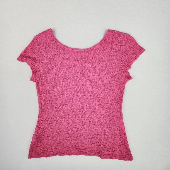 Worthington Stretch Womens Short Sleeve Top Size L Pink - Picture 8 of 8